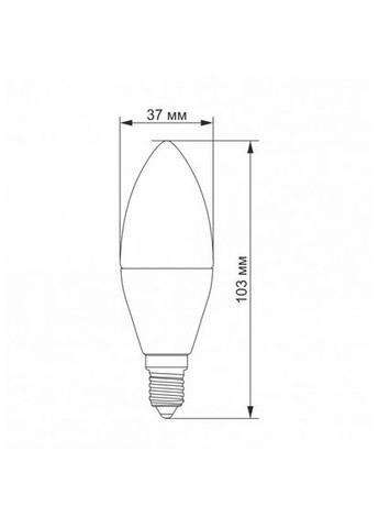 LED лампа C37e 7W E14 4100K Videx (352750537)