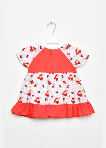 Красное платье детское для девочки красно-белого цвета Let's Shop (334100692)