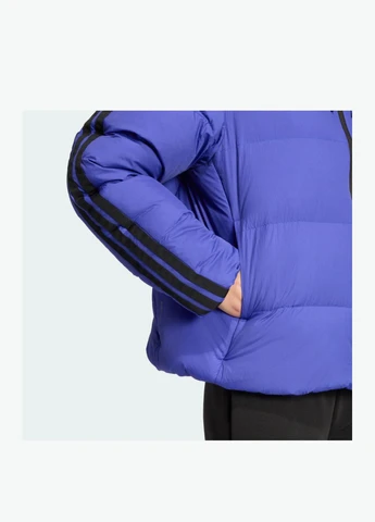 Синяя пуховик essentials climawarm 3-stripes sportswear jw9109 adidas