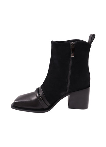 Черные ботильоны женские черные натуральная замша Wit Mooni 47-24DH