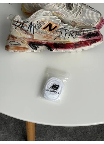 Кросівки жіночі і чоловічі New Balance 530 Custom Beige Red | Нью Беланс 530 бежеві демісезони (380329832)