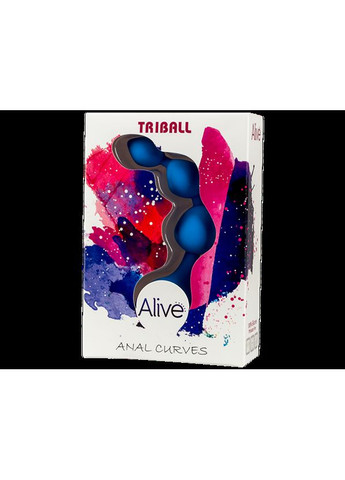 Анальні кульки Triball Блакитні CherryLove Alive (282850609)