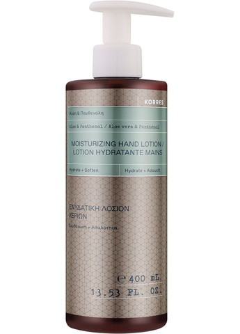 Увлажняющий лосьон для рук "Алоэ и пантенол" Aloe & Panthenol Moisturizing Hand Lotion 400ml (947282-31163340) Korres (368620614)