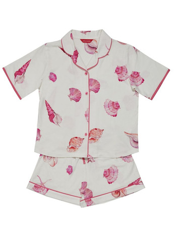 Молочна всесезон піжама для дівчинки 7105 футболка + шорти Cyberjammies Shelly