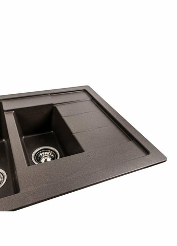 Гранитная мойка для кухни 7850W TOSKANA матовая Темная скала Valeso (342070403)
