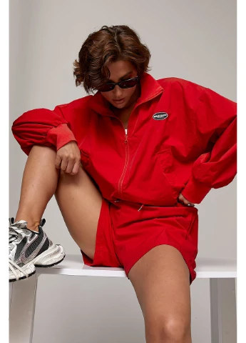 Спортивный костюм из плащевки из куртки и шорт Lurex (397112159)