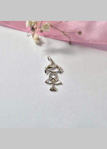 Серебряная подвеска кулон Девочка серебро 925 пробы Родированное п2/1063 0.80г No Brand (306742916)