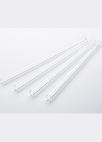 Скляні трубочки-соломинки для коктейлів та напоїв набір 8 шт та 1 щітка і чохол 190мм багаторазові No Brand (338436871)