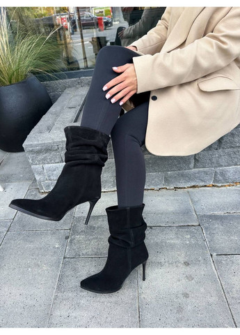 Чорні демісезонна стильні жіночі ботильйони No Brand