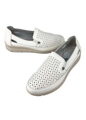 Мокасини жіночі перфорована шкіра білі 10130 Kadisailun (323079968)