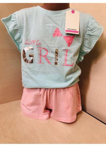 Подростковый летний костюм для девочки шорты 122 128 158 164 No Brand (366819699)