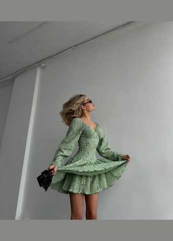 Жіночий комбінезон із шортами-спідницею колір олива р.42/44 454062 New Trend оливковий