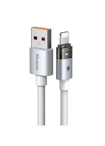 Кабель CA-6912 USB-A to Lightning Transparent Cable with Charging Light 12W 1.2м No Brand (384290231)