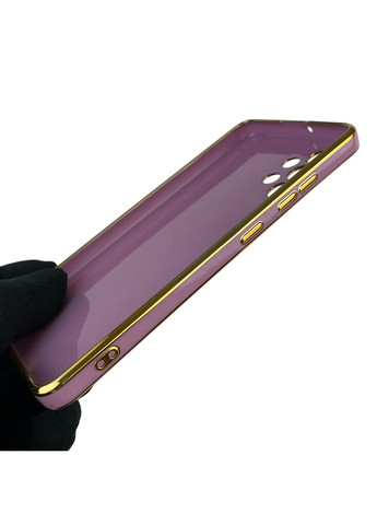 Чехол для Galaxy A32 4G SM-A325F с кольцом-подставкой с золотой окантовкой на самсунг а32 черничный gs1 Samsung (366234109)