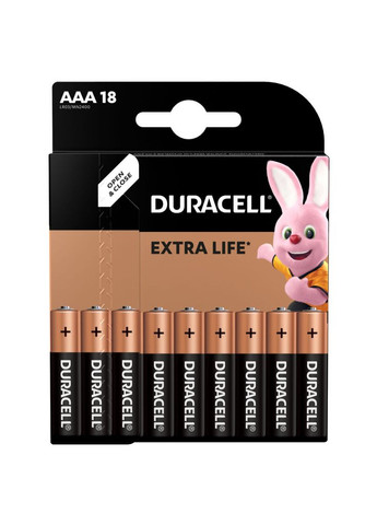 Батарейка (m426425) Duracell AAA лужні 18 шт. в упаковці (367067388)
