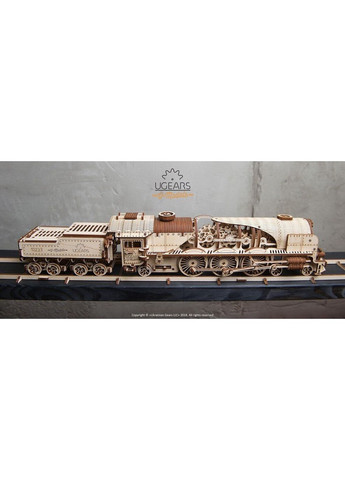 Механічний 3D пазл Локомотив з тендером V-Експрес (70058) UGEARS (364111951)
