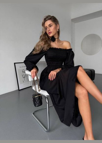 Чорна сукня повітряна ніжна чорна 746eb No Brand