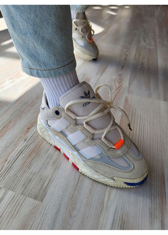 КРОССОВКИ ЖЕНСКИЕ ADIDAS NITEBALL BEIGE GREY LOGO АДИДАС НАЙТБОЛ No Brand серые демисезоны (367168126)