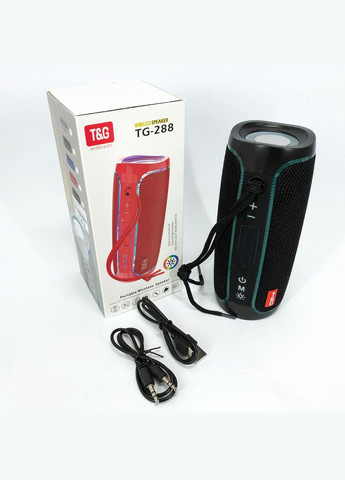Портативна колонка Bluetooth з LED підсвічуванням TG288, акумуляторна колонка для музики. Колір: чорний No Brand (359474702)