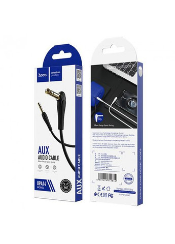 Кабель UPA14 AUX mini-Jack 3.5 мм to mini-Jack 3.5 мм 1 м Black Hoco (368698189)