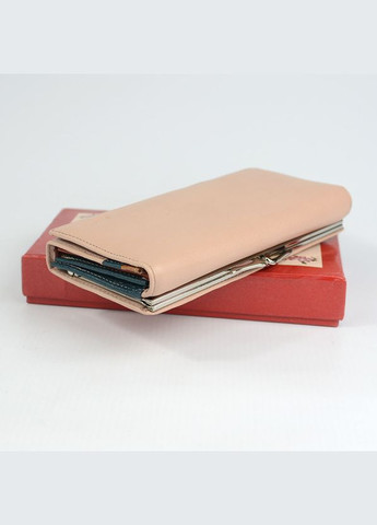 Женский кожаный кошелек на магните, Оригинальный кошелек бежевого цвета из натуральной кожи Balisa (266266479)
