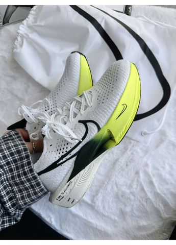 КРОССОВКИ ЖЕНСКИЕ NIKE AIR ZOOMX VAPORFLY 3 WHITE / GREEN НАЙК АИР ЗУМ ВАПОРФЛАЙ No Brand серые демисезоны (368884011)