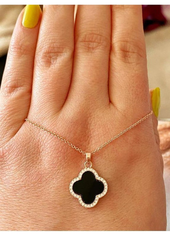 Позолоченная Цепочка (Колье) "Клевер" 40см-45см + Браслет. Позолота No Brand (364502972)