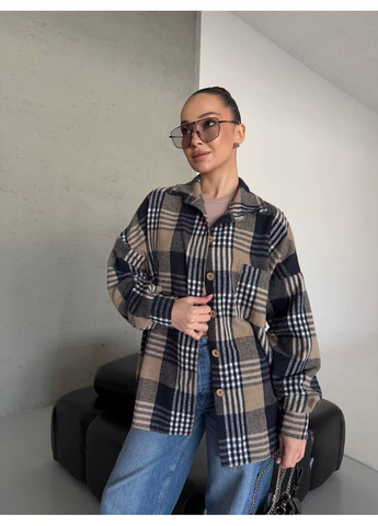 Жіноча шоколадна сорочка No Brand (358556373)