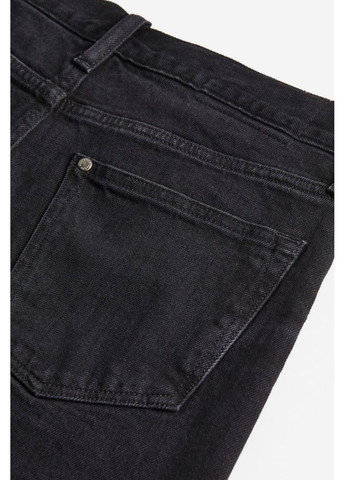 Чоловічі приталені джинсові шорти Slim fit (56991) W30 Чорні H&M (292301156)