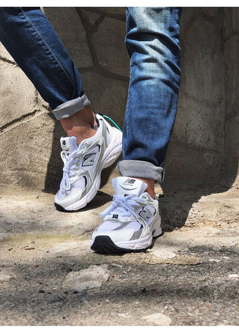 Білі Осінні чоловічі кросівки New Balance 530 White Silver Navy MR530SG Нью Беланс 530