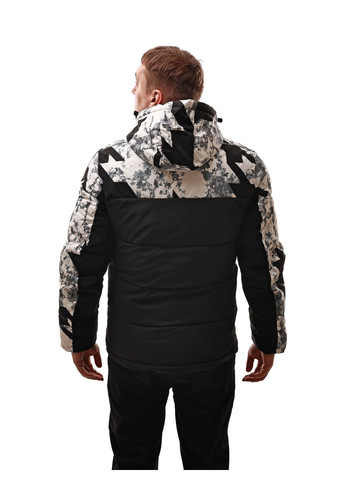 Чорно-біла куртка зимова чоловіча BIHOR