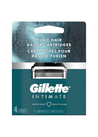 Змінні картриджі до чоловічої бритви для інтимних зон Intimate (4 шт) Gillette (280265710)
