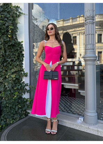 Малиновое элегантное платье Luna