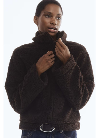 Коричнева демісезонна куртка без підкладки H&M Тедді