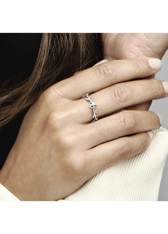 Серебряное кольцо Пандора "Грусть и листья" Часовые Галактики 192566C01 Kabluchka (355347054)