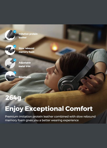 Беспроводные наушники с микрофоном Space Black SOUNDPEATS (303933977)