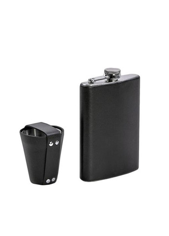 Набор с флягой и рюмками в кожаном чехле черный (A-028036) BlankNote (328961474)