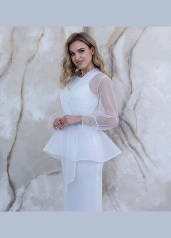 Белое вечернее платье FashionYouWant однотонное