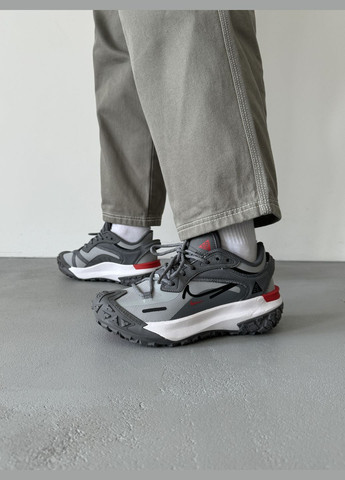 Серые демисезонные кроссовки мужские и женские nike acg mountain fly gore-tex grey | найк асж маунтин флай серые No Brand