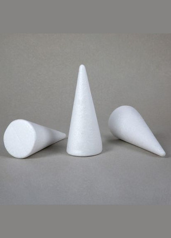 Пінопластова заготовка Конус 743141 15 см 3 шт біла Santi (345730787)