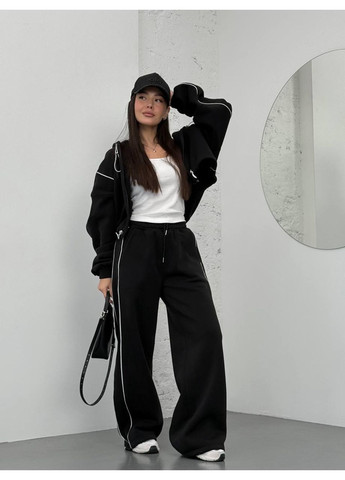 Женский спортивный костюм на флисе oversize с короткой кофтой Nositi 1870-13-500 (371641105)