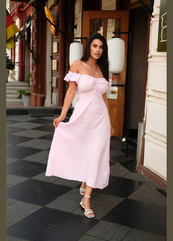 Розовое женское платье муслин No Brand