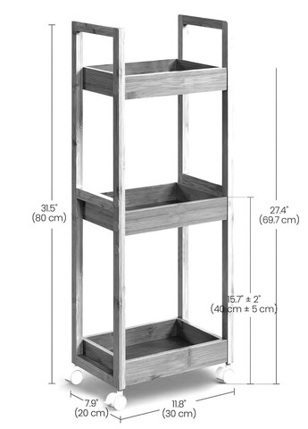 Этажерка из дерева для ванной на колёсиках Касталия зефир-карри (АБТ-00502003) No Brand (328209606)