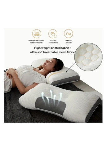 Подушка ортопедична анатомічної форми для комфортного сну 48х74 см No Brand (352742623)