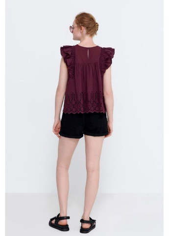 Бордова блуза весняно-літня House