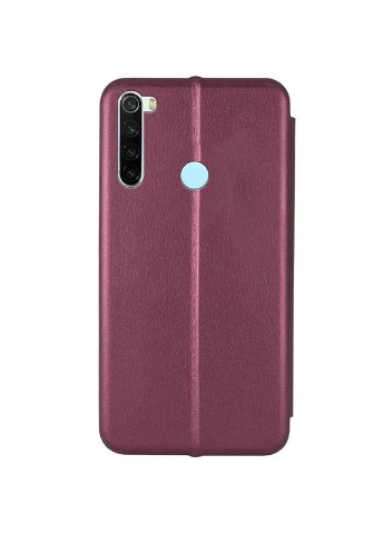 Чехол-книжка для Xiaomi Redmi Note 8T искусственная кожа бордовый с функцией подставки 15х7х1 см No Brand (402117054)