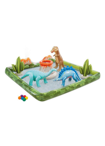 Дитячий ігровий центр "Парк динозаврів" 56132. Розміром 201x201x36 на 410л Intex (280909396)