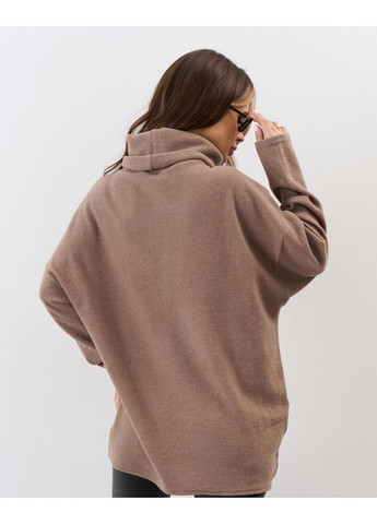 Темно-бежевый демисезонный оверсайз свитер из ангоры ISSA PLUS