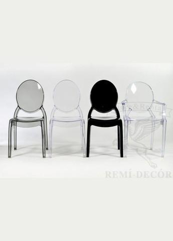 Стілець Victoria Ghost Elizabets chairs чорний полімерний для дому кафе REMY-DECOR (293152713)