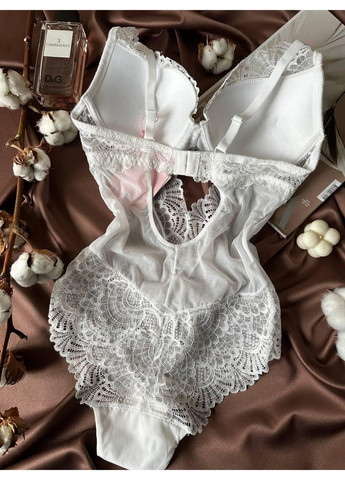 Белое кружевное боди белье Velencosa (303422210)